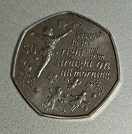 Wyspa Man 50 pensów 2020r. Piotruś Pan - Latające dzieci BCM