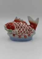 Porcelanowy karp Koi vintage chińska stara porcelana kolekcjonerski śliczny