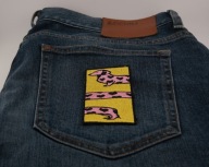 Naszywka Haftowana DŁUGI JAMNIK w Serca – 10 x 5,5 cm