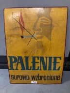 Tablica PALENIE WZBRONIONE PRL T1