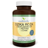 Suplement diety Medverita Dzika róża+Bioflawonoidy+Rutyna+Cynk 120 kapsułek
