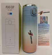 Termos na kawę z ustnikiem Kubek termiczny LED 420ml Ombre Niebieski