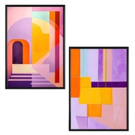 Plakat Zestaw 40x50, 2 sztuki, plakaty postery,RETRO,VINTAGE,PASTEL