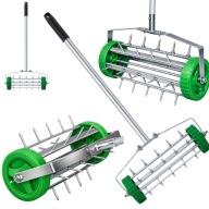 AERATOR WERTYKULATOR RĘCZNY DO AREACJI TRAWNIKA NA KÓŁKACH KOLCE + TRZONEK