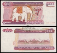 BNA - MJANMA 5000 Kyats 2009 FC 2018195 # P81 # MYANMAR # BIRMA # VF/XF