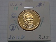 1 dolar 2011 Ulysses Grant, mennica Denver, holder, seria prezydenci