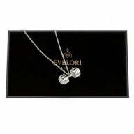 Naszyjnik Srebrny HANTEL Sztanga Siłownia unisex Łańcuch Prezent 50cm