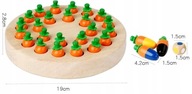 GRA EDUKACYJNA UKŁADANKA MARCHEWKI DREWNIANA DO NAUKI DLA DZIECI MONTESSORI