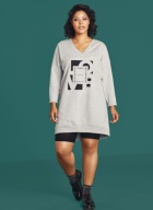 ZIZZI DK LANG SWEATSHIRT GREY TUNIC 46/48