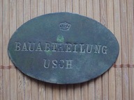 Pruska tabliczka budowlana USCH - Ujście woj wlkp