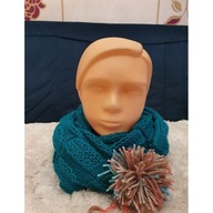 SZAL SZALIK KOMIN TUBA CHUSTA CIEPŁY ZIMOWY SEXY z pomponem pompon morski