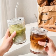 Szklany Kubek Podróżny z Pokrywką 400 ml Szczelne Szklanki 2 sztuki
