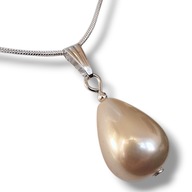 P20 Cudowny wisiorek PERŁA SEASHELL+ łańcuszek