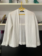 M SWETER DFAVID JONES CIEŃKI BIAŁY BOLERKO NARZUTKA