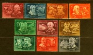 WĘGRY ** Gutenberg, Kolumb, Edison, Amundsen, Zeppelin Mi 1011-20