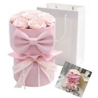Flower box, bukiet zapachowych kwiatów mydlanych w pudełku 8szt. LED