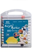Markery AKRYLOWE 24 szt Flamastry Pisaki do MALOWANIA butów ubrań szkła