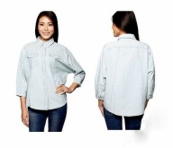 Koszula denim jeansowa 34 XS bluzka koszulowa jeans Levi's oversize