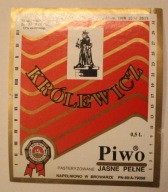 ETYKIETA - BROWAR MAZOWIECKI - KRÓLEWICZ - Piwo JASNE PEŁNE