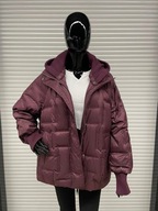 Kurtka zimowa lekka puchowa bordowa Plus Size UNI !!!