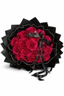 Bukiet róż ręcznie wykonanych lśniących satynowych 17 trwały prezent tiara