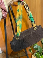 M Mała brązowa torebka z tkaniny Fen Wrgiht Manson