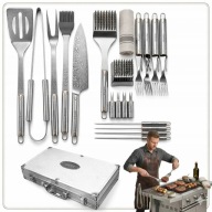ZESTAW DO GRILLA STILHOFF 33 przyrządy BBQ + WALIZKA ALUMINIOWA SZTUĆCE BBQ