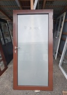 DRZWI Zewnętrzne Aluminiowe Przeszklone Wejściowe 104x210cm 2 sztuki