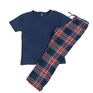 PIŻAMA UNISEX BAWEŁNA KRÓTKI RĘKAW-DŁUGIE SPODNIE ROZM.146/152__