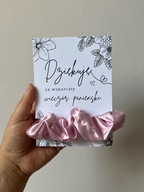 Podziękowanie podziękowania wieczór panieński frotka scrunchie gumka włosów