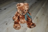 pluszak maskotka uroczy Misiu Miś karmelowy z kokardą