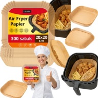 300X WKŁADY DO AIR FRYERA PAPIEROWE 20X20 CM DO FRYTKOWNICY BEZTŁUSZCZOWEJ