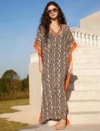 Pareo Kimono Damskie Zwiewna Sukienka Plażowa Maxi Uniwersalna