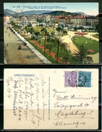 K23028)Francja: Nice, Jardin du Roi Albert et le Casino, wyslany 1920