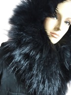 obszycie kaptura i kołnierz nat. FUTRO lisa jenota