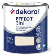 Dekoral Effect 3w1 Farba PLAMOODPORNA matowa delikatny beż 2,5l