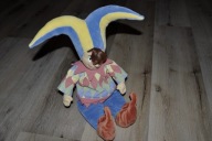 pluszak maskotka kolorowy pajac clown harlekin 60 cm Rudolf Schaffer