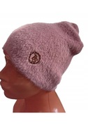 Czapka zimowa alpakowa różowa