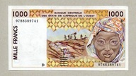 Afryka 1000 Francs 1997r.CFA D-Mali stan I