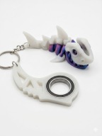 Breloczek Skeleton Shark + KeySpinner - Brelok Druk 3D