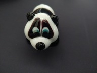 Wspaniały szklany miś panda, lata 60-80 (A88)