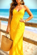 Koronkowa sukienka maxi viralowa roz.M