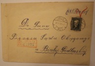 LUBLIN - BIAŁA PODLASKA 1930 - STARA KOPERTA + 1 ZNACZEK + 4 PIECZĄTKI