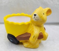 Zajączek z taczką która jest wielkim jajkiem - figurka, pojemnik, osłonka