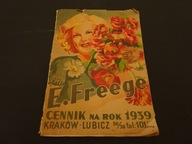 Katalog wysyłkowy 1939 rok E.Freege, Kraków, katalog przedwojenny 1939