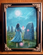 KSIĘŻYCOWA PANI - OLEJ,PŁÓTNO , 48X38