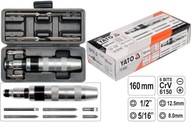 YATO WKRĘTAK METALOWY UDAROWY WYMIENNE KOŃCÓWKI + 6 BITÓW ETUI