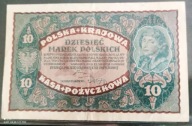 Banknot 10 Marka Polska z 1919 IISerja EJ stan III