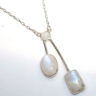 Ładny Naszyjnik Kamień Księżycowy