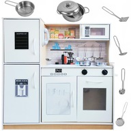 KUCHNIA DREWNIANA XXL DLA DZIECI PICOLLO NELA ZESTAW LED GARNKI AKCESORIA